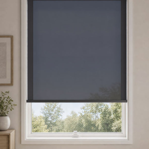 Solar screen shade in a window