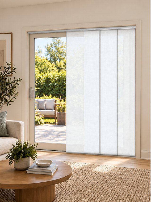 Gliding panels fitted inside the patio door opening