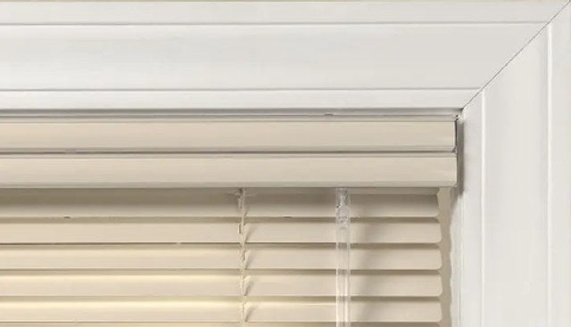 Aluminum blind channel valance concealing the headrail