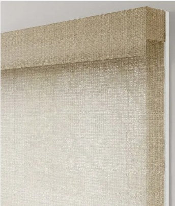 Standard woven shade with a matching front valance
